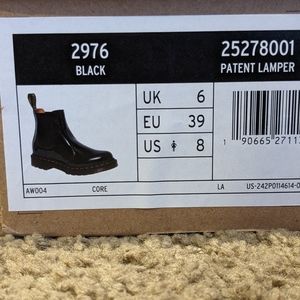 Dr. Martens Black Patent Lamper Chelsea Ankle Boots
